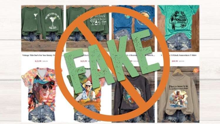 Unauthorized Jimmy Buffett Merchandise