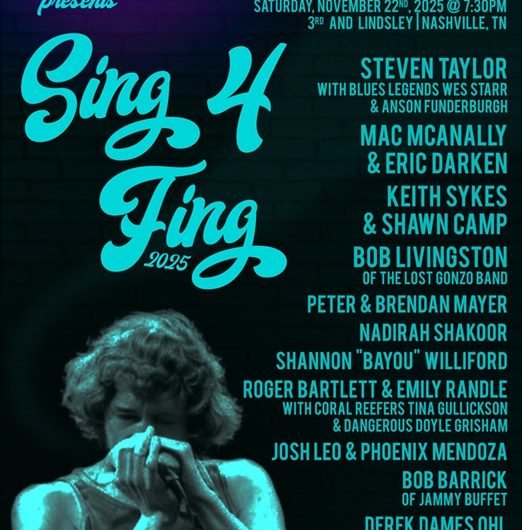 Second Annual “Sing 4 Fing” tribute show for Greg “Fingers” Taylor